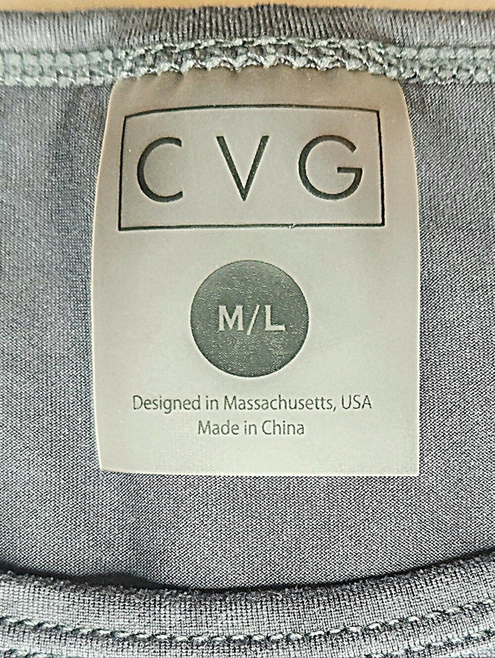 Constantly Varied Gear CVG M/L Gray Leopard Print Multiway Cinched Ruched Dress - Picture 12 of 12